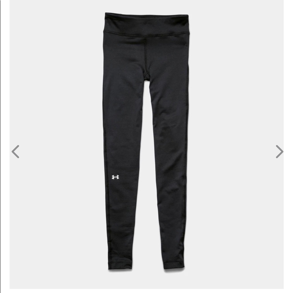 Womens Cold Gear Under Armour Fitted Pants Leggings Black/Pink Size:Small
